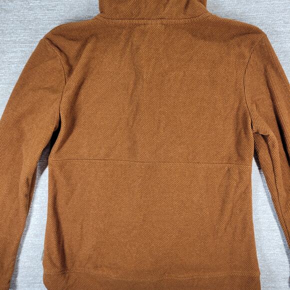 Avalanche Fleece Womens Small Rust Brown Quarter Zip Textured Pullover Top - Picture 14 of 15